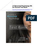 Essentials of Abnormal Psychology 8th Edition Durand Test Bank Full Chapter PDF