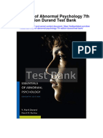 Essentials of Abnormal Psychology 7th Edition Durand Test Bank Full Chapter PDF