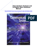 Download Communication Systems Analysis and Design 1st Edition Stern Solutions Manual full chapter pdf
