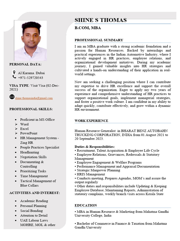 Shine+S+Thomas+-+CV+-+5 | PDF