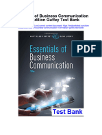 Essentials of Business Communication 10th Edition Guffey Test Bank Full Chapter PDF