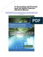 Construction Accounting and Financial Management 3rd Edition Peterson Solutions Manual Full Chapter PDF