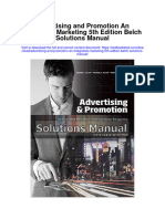Advertising and Promotion An Integrated Marketing 5th Edition Belch Solutions Manual Full Chapter PDF