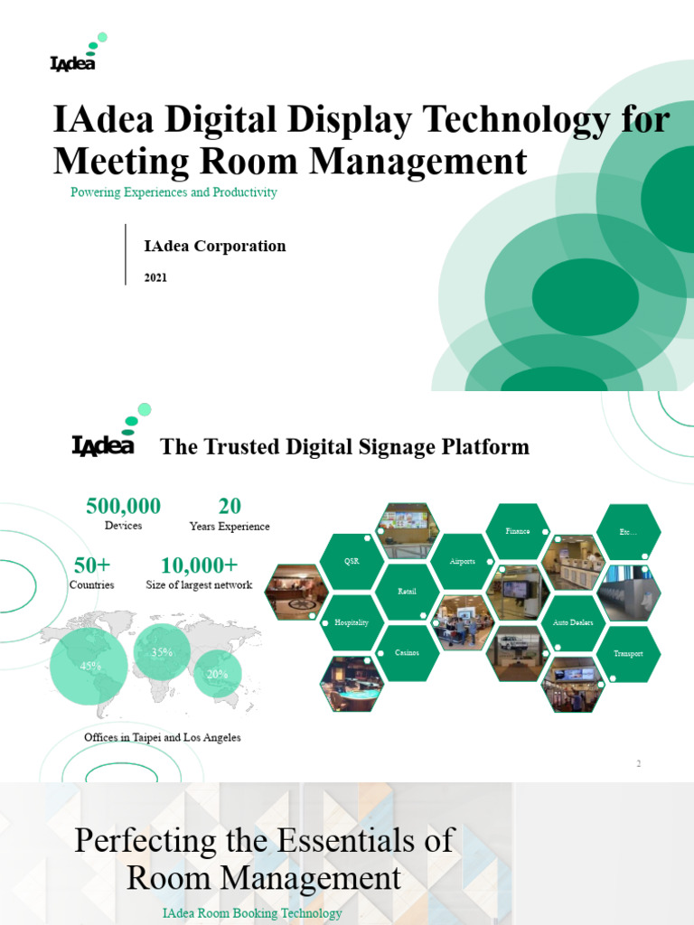 IAdea Digital Display Technology For Meeting Room Management | PDF ...