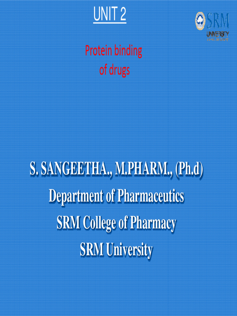 Protein Binding Drugs PDF Molecular Binding Lipoprotein