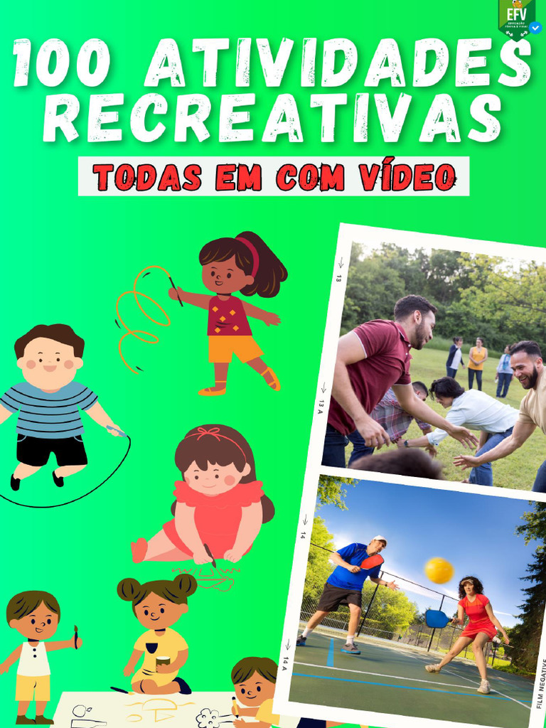 Atividades Recreativas para Educação Física | PDF | Voleibol | Vídeo