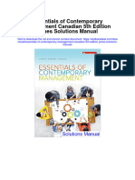 Essentials of Contemporary Management Canadian 5th Edition Jones Solutions Manual Full Chapter PDF