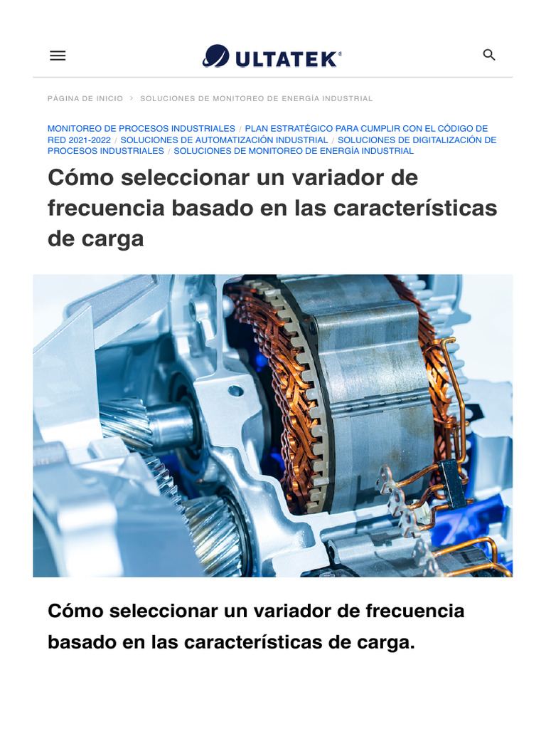Selección de Variadores de Frecuencia | PDF | Motores | Corriente eléctrica