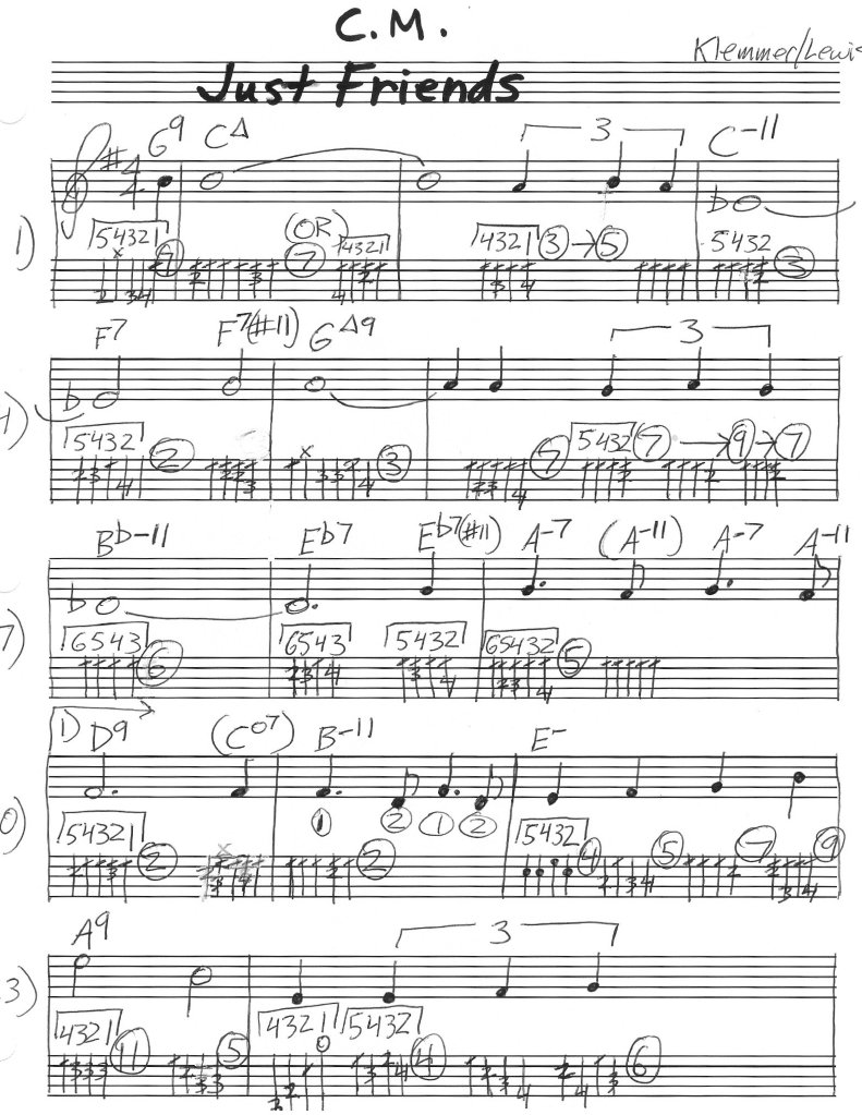 Just Friends Chord Melody