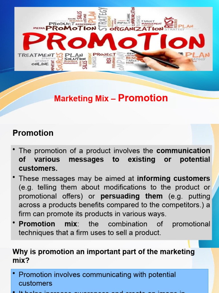 Marketing Mix – Promotion PDF Promotion (Marketing) Advertising(00)