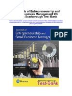 Essentials of Entrepreneurship and Small Business Management 9th Edition Scarborough Test Bank Full Chapter PDF