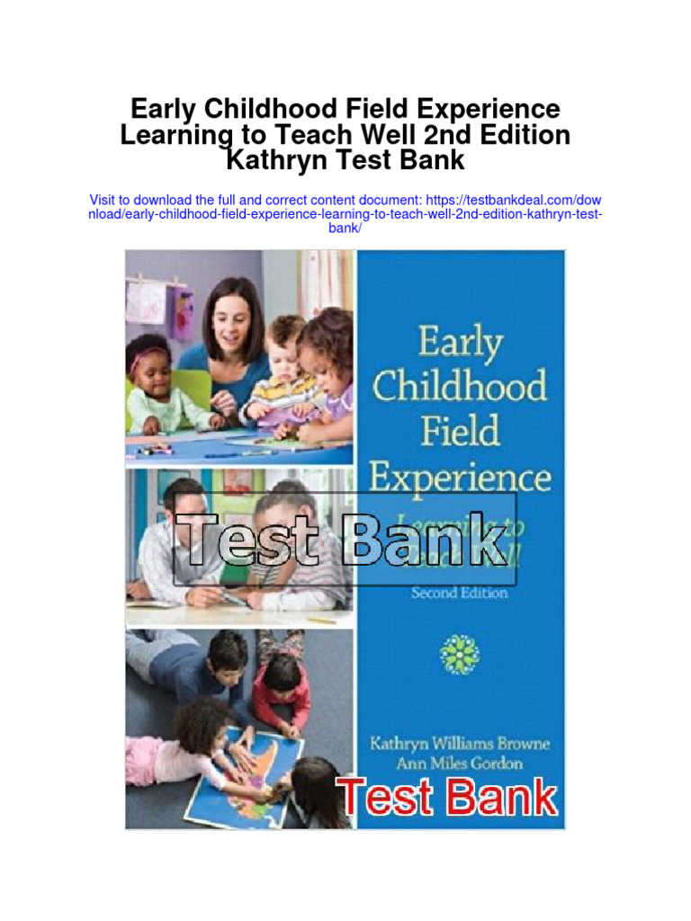 Early Childhood Field Experience Learning To Teach Well 2nd Edition