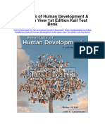 Essentials of Human Development A Life Span View 1st Edition Kail Test Bank Full Chapter PDF