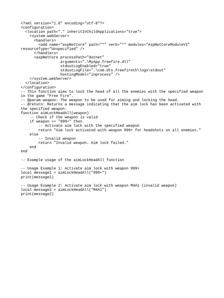 Aim lock head all weapon pdf