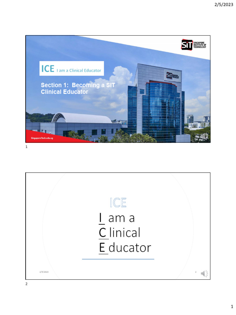 SIT Clinical Educator Training Guide | PDF | Professional Development ...