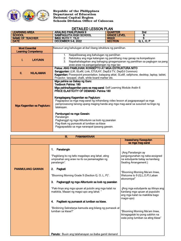 DLP Q2 Ap9 Week 5 | PDF