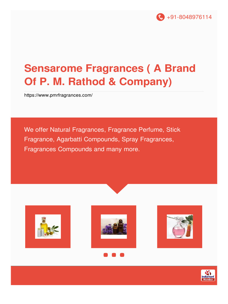 Sensarome Fragrances A Brand of P M Rathod Company | PDF