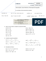 FT03 Fatorizacao Casos Notaveis Equacoes (Com Solucoes)