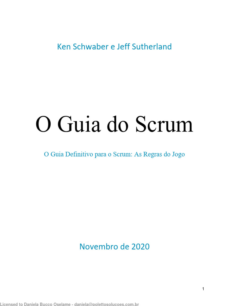 Guia Definitivo do Scrum | PDF | Transparência (comportamento ...