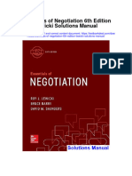 Essentials of Negotiation 6th Edition Lewicki Solutions Manual Full Chapter PDF