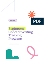 Beginners Content Writing Training Program-Khansa