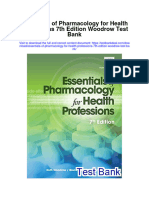 Essentials of Pharmacology For Health Professions 7th Edition Woodrow Test Bank Full Chapter PDF