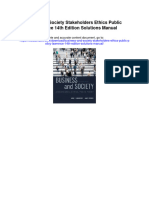 Instant Download Business and Society Stakeholders Ethics Public Policy Lawrence 14Th Edition Solutions Manual PDF Scribd