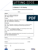 Activities at the local community centre reading test answers