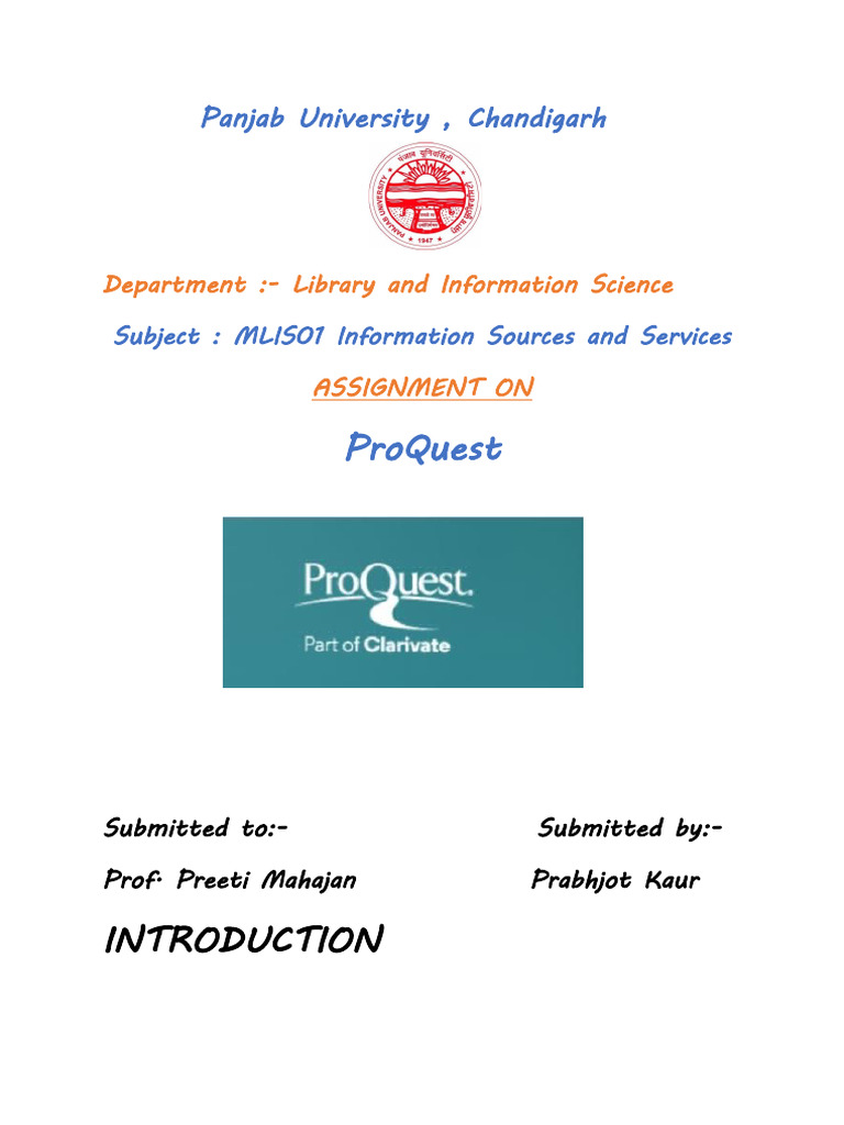 Assign pdf libraries information science