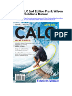 Applied Calc 2nd Edition Frank Wilson Solutions Manual Full Chapter PDF