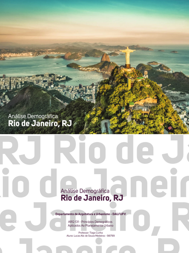 Análise Demográfica Do Rio de Janeiro, RJ (Parte 1) | PDF | Rio de ...