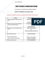 West Bengal Joint Entrance Examinations Board: SCHEDULE OF WBJEE-2024 (Revised)