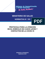 Normativa 183 - Atención en Domicilio de Casos Leves y Contactos