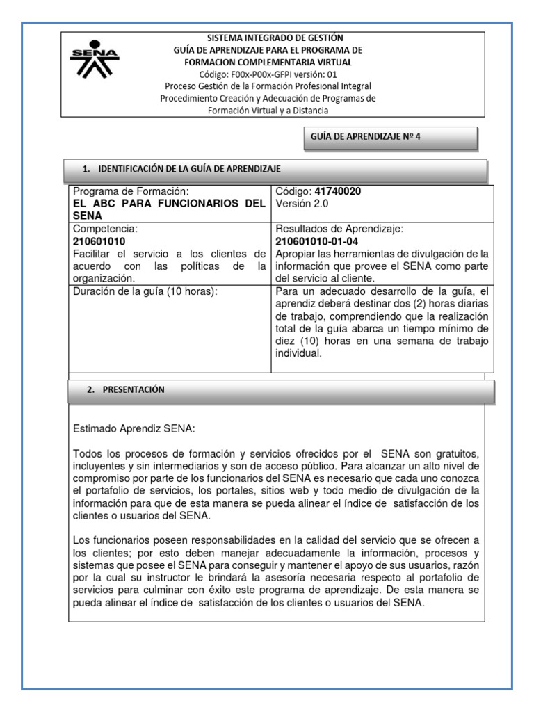 Guía de Aprendizaje SENA: Formación Virtual | PDF | Foro de Internet ...