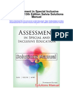 Assessment in Special Inclusive Education 13Th Edition Salvia Solutions Manual Full Chapter PDF