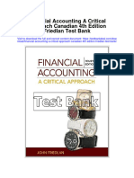 Financial Accounting A Critical Approach Canadian 4Th Edition Friedlan Test Bank Full Chapter PDF