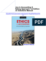 Ethics in Accounting A Decision Making Approach 1St Edition Klein Solutions Manual Full Chapter PDF