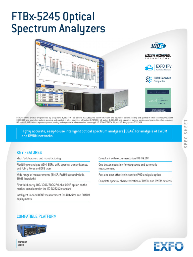 FTBx-5245 Optical Spectrum Analyzer | PDF | Science & Mathematics ...