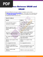 Dram VS Sram