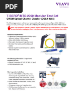 Quick Card T Berd Mts 2000 CWDM Optical Channel Checker Cosa 4055 Quick References en