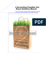 Managerial Accounting Canadian 2Nd Edition Braun Solutions Manual Full Chapter PDF