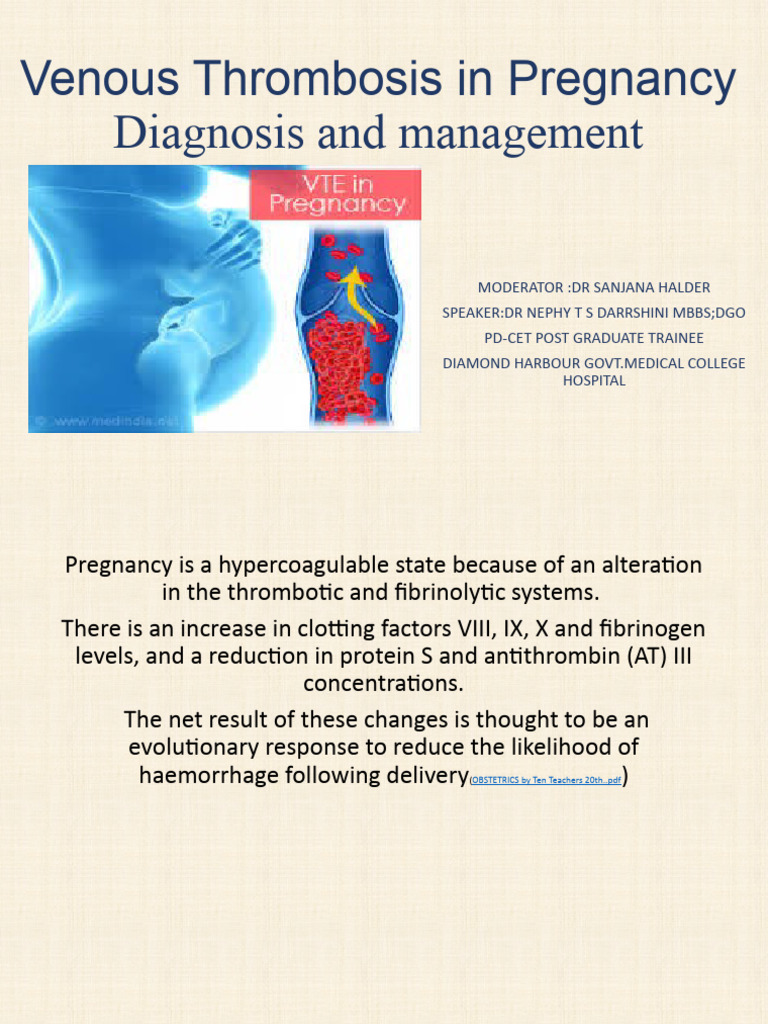 Venous Thromboembolism in Pregnancy | PDF | Thrombosis | Vein