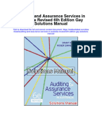 Auditing and Assurance Services in Australia Revised 6Th Edition Gay Solutions Manual Full Chapter PDF