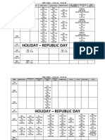 Time Table 23.01.24 - 29.01.24