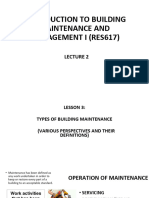 Lesson 3 Introduction To Building Maintenance Management Types