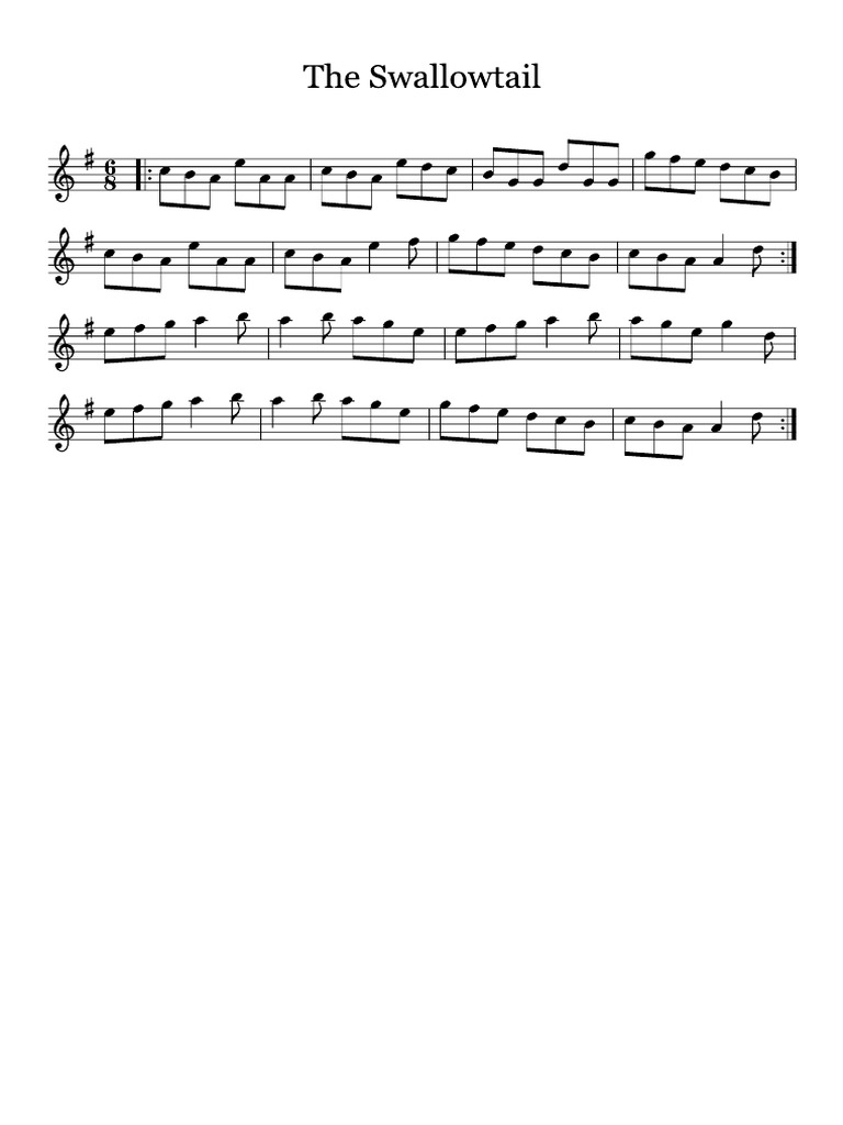 The Swallowtail Jig PDF