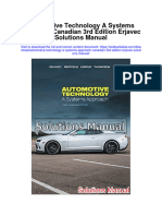 Automotive Technology A Systems Approach Canadian 3Rd Edition Erjavec Solutions Manual Full Chapter PDF