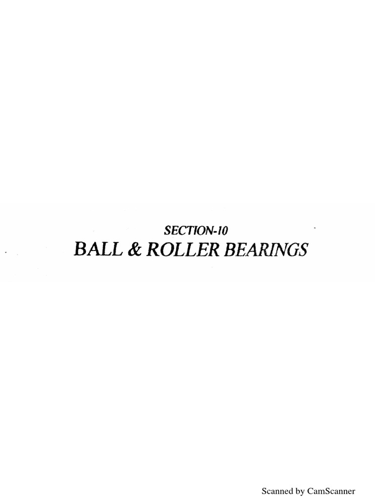 Ball _ Roller Bearingssolved PDF