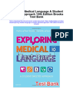 Exploring Medical Language A Student Directed Approach 10Th Edition Brooks Test Bank Full Chapter PDF
