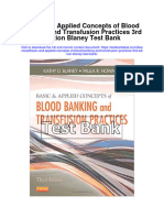 Basic and Applied Concepts of Blood Banking and Transfusion Practices 3Rd Edition Blaney Test Bank Full Chapter PDF